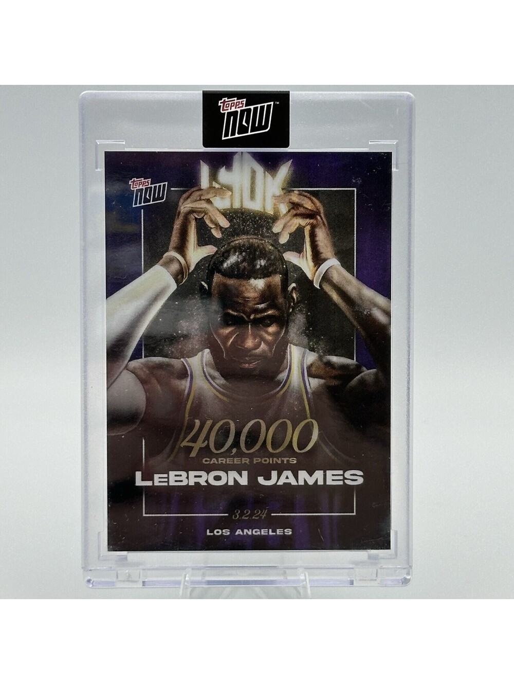 LeBron James 2024 Topps Now LJ-40K 40,000 Career Points Milestone Card